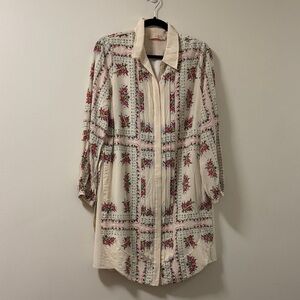 Tory Burch Cream Floral Mini Dress